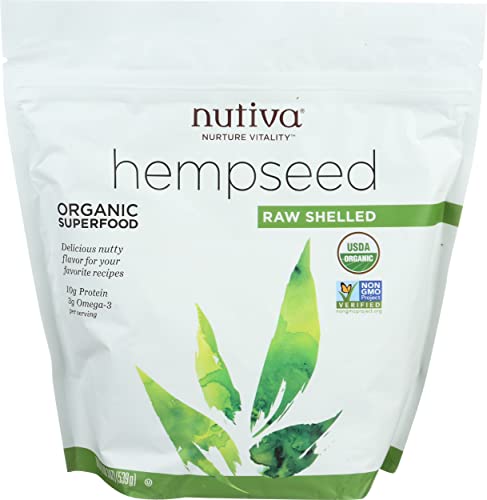 Nutiva, Hempseed Raw Shelled Organic, 19 Ounce