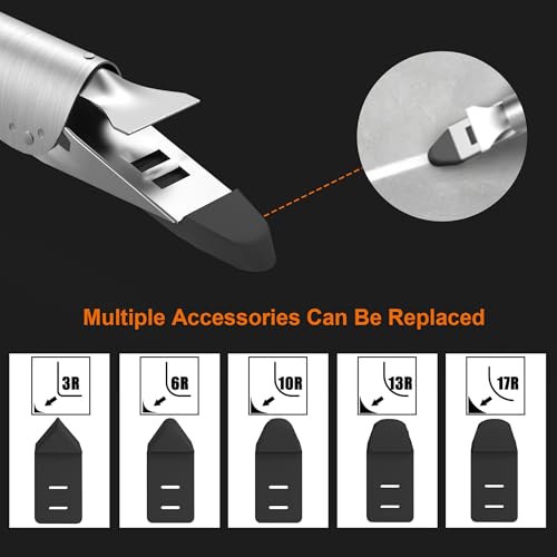 FortCeremy Silikon-Fugenglätter-Set, Dichtungsmittel-Fertigstellungswerkzeug mit Edelstahlkopf, Fugenschaber mit 5 Silikonköpfen, Glättungsdichtungsmittel-Entfernungswerkzeug für Bad/Küche