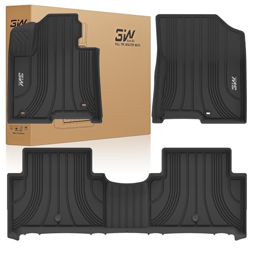3W Kia Sorento Hybrid Floor Mats - All-Weather TPE Full Set