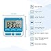 Upgraded Digital Kitchen Timer, ON/Off Switch, 12/24 Hour Clock and Silent Timers, Count Up & Count Down for Kids Teachers Cooking Games Office, Large LCD Display, Loud Alarm and Strong Magnet (Blue)
