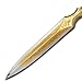 Edgeoprops Pure Gold Plated Spear Leviathan Handmade Brass Draupnir Kratos's Spear Etched Blade Head Sharp Functional Spear.