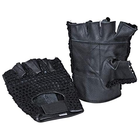 Best Body Nutrition Knitted Mesh and Leather Gloves (1 Pair) Size:M Cover