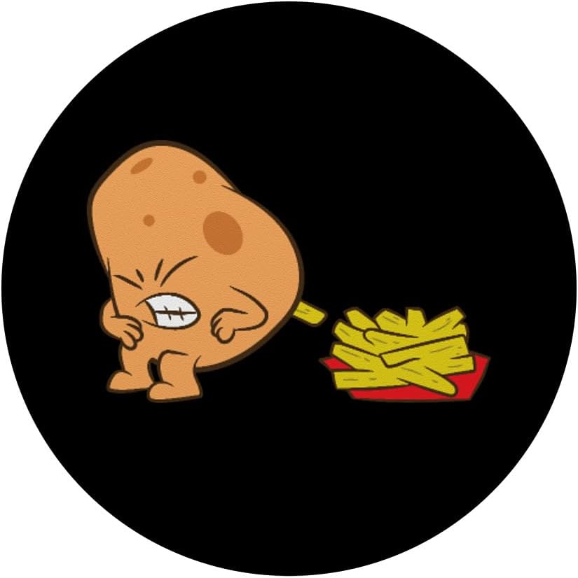 Funny Potato and French Fries PopSockets Adhesive PopGrip - Image 3
