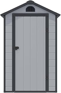 4 x 6 Single Door Apex Plastic Shed (Light Gr...,