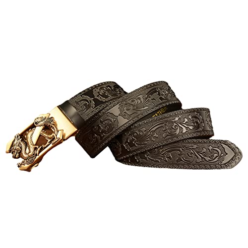Ceinture dragon 3D en cuir véritable pour homme stylé avec boucle amovible