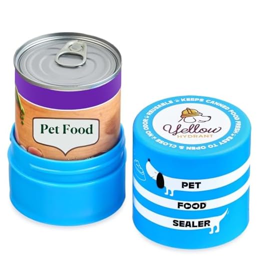 Yellow Hydrant The Original Canned Dog Food Storage Container Patent Pending Reusable Airtight Can Cover Pet Food Sealer - Keeps Dog Food Can Fresh in the Fridge, Eliminates Odor, Easy to Use