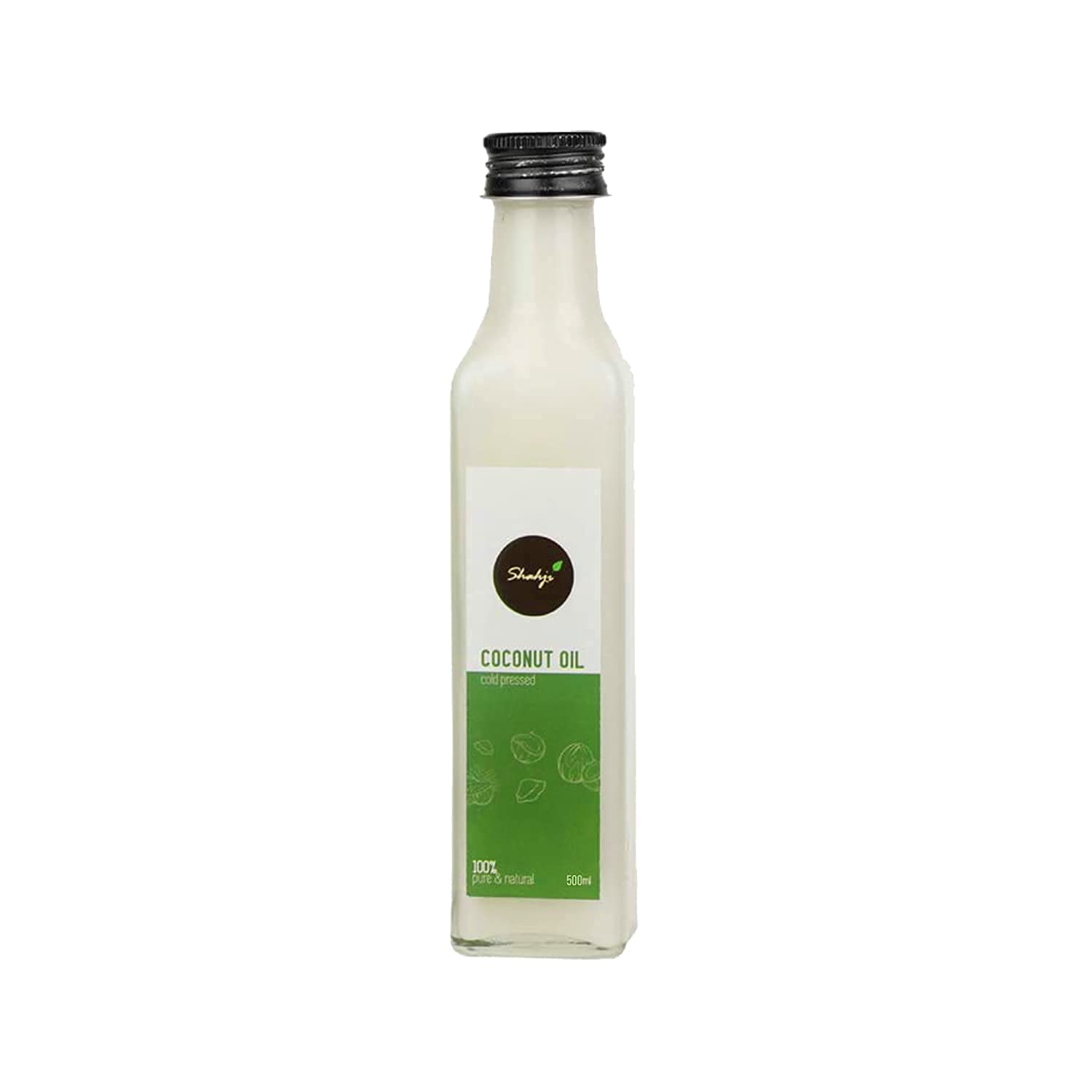 Shahji Premium Cold Pressed Coconut Oil | Non - GMO & Natural | Preservative Free | Unrefined | Multi - Tasker | (500 ML)