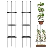 Tomato Cages and Supports, Deaunbr 2Pcs Plant Cage Two Usages Tomatos Stake Garden Trellis for Plants Indoor & Outdoor Plants, Climbing Plant, Vegetables, Fruits & Flowers, Pots