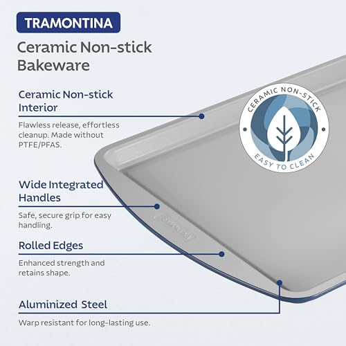 Image of Tramontina Rise 3-Pc Ceramic Non Stick Baking Pans Set