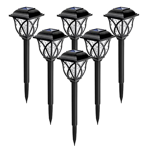 Gigalumi Outdoor Solar Lights, 6 Pack Led Solar Garden Lights, Decorative Solar Lights For Outside, Yard, Patio, Landscape, Walkway (Warm White) #TOP6