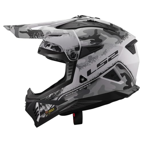 LS2 Helmets Gate II Full Face MX Motorcycle Helmet (Matte Carbine Tonal Gray/Black - Large) by LS2 - Used condition - Image 2