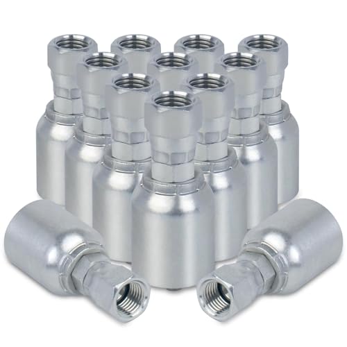 AKM 12-Pack 1/2 Hydraulic Hose Fittings Swivel Crimp Coupling
