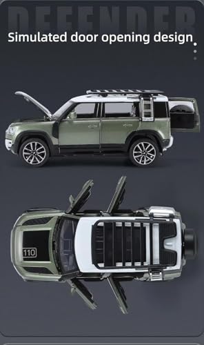 Image of Range Rover Defender 1:32 Scale Model Car Exclusive Alloy Metal Pull Back Die-cast Car Metal Pullback Toy car with Openable Doors & Light Music Best Gifts Toys【Colors as Per Stock】