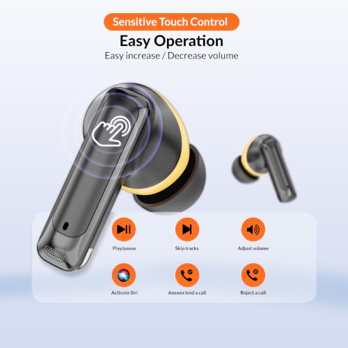 Image of AROMA TWS28 with Upto 36 Hrs* Playtime BT V5.4, Type C Fast Charging True Wireless Earbuds