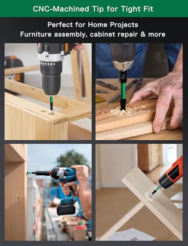 image for PERZUMI Drill Screwdriver Bit Set, 10 PCS S2 Steel Drill Bit Set, Magn