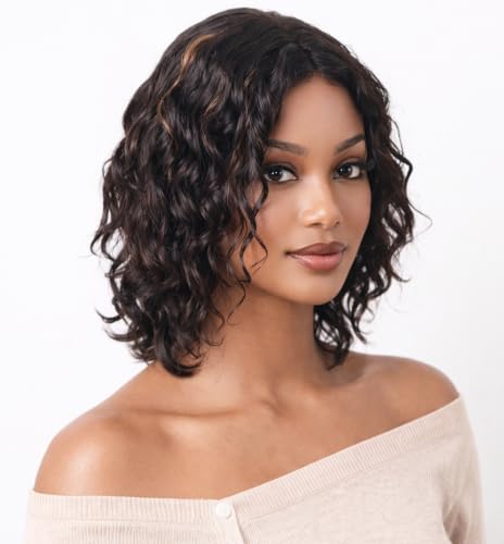 ManeMajesty 12 Inch Highlight Body Wave Lace Front Wig Human Hair FS1B/30