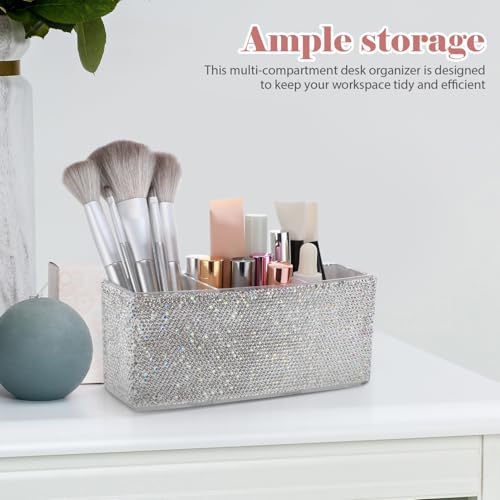 Organiseur de bureau pour femme TEHAUX, pot à crayons et pinceaux pour coiffeuse moderne - 8