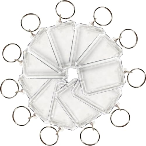 Porte-clés octogonaux transparents acrylique lot de 40 contre la perte