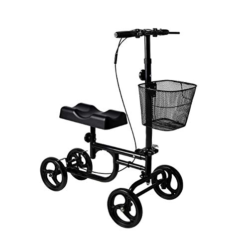 Give Me Knee Scooter Steerable Knee Walker Deluxe Crutch Alternative Dual Braking System