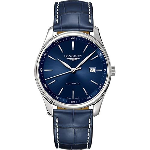 LONGINES Master Chronograph - Reloj automático para hombre, esfera plateada, Moderno