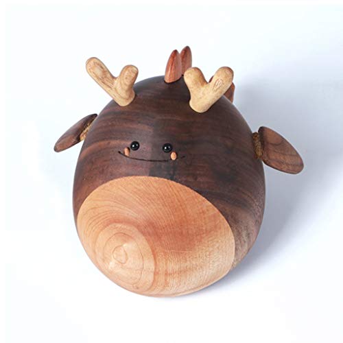 Caja de música de madera maciza tallada a mano para decoración sofisticada 2
