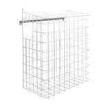 Letterbox Cage Indoor Mail Catcher – No Screws Required – White Iron Post Box Basket with Lift-Top – Pet-Safe Door Guard – Universal Fit for uPVC Wood Metal – 39x32x16.5cm | M&W