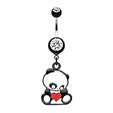 Panda Heart WildKlass Belly Button Ring