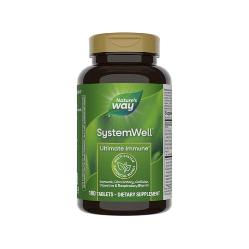 Nature's Way Systemwell Ultimate Immune* with Vitamins C, A, D, Zinc, & Selenium, Multi-System Botanical Blends Including Immune, Respiratory, Digestive & Circulatory, 180 Tablets (Packaging May Vary)