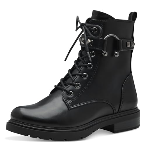 MARCO TOZZI Damen Stiefeletten zum Schnüren mit Nieten mit...