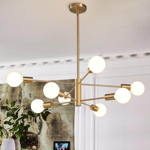 RUIYEY Modern Sputnik Chandeliers Light, 8-Light...