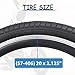 ZUKKA 2er-Pack 20 x 2.125 Fahrradreifen Faltbarer Reifen Mantel 57-406 und 2er-Pack 20 Zoll Schlauch AV35mm Ventil kompatibel 20x2.125 Fahrradreifen und Schlauch,Schwarz