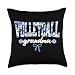 Volleyball Grandma For Women Floral Bow Volleyball Nana Cute Throw Pillow