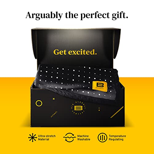 Big Blanket Co® Original Stretch™ Black Dots | Extra Large Blanket | 100 Square Feet | Soft, Giant Blanket That Fits The Whole Family | The Biggest, Best Blanket Of 2023 #TOP3