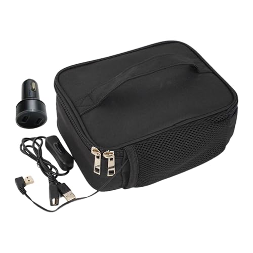 Scaldabagno portatile USB - Contenitore scaldabagno per alimenti | Contenitore per pranzo caldo per vari alimenti, borsa da pranzo per auto, borsa riscaldata e isolata 2 in 1