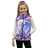 TOADDMOS Baby Dragon Zippered Vest Stand Collar Girls Vest Size 3T Comfortable Flowers Winter Lightweight Sleeveless Fleece Jacket with Pocket Stylish Fall Outfits Fashion Clothing