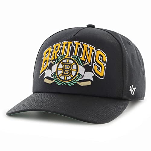 Casquette '47 Brand Laurel Boston Bruins snapback noir pour amateur de hockey NHL