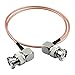 urcianow BNC Male Right Angle to BNC Male 90 Degree RG316 Coaxial Cable 20inch HD SDI Video Extension Cable for WiFi Antenna Pigtail Jumper (2 Pack)
