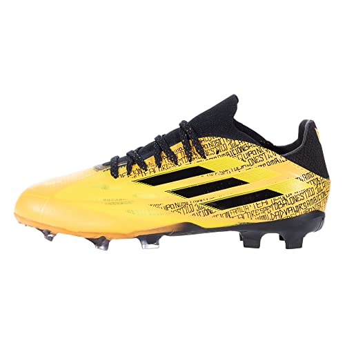 adidas Boy's X SPEEDFLOW Messi.1 FG J Soccer-Shoes 6.0, Solar Gold/CORE Black/Bright Yellow