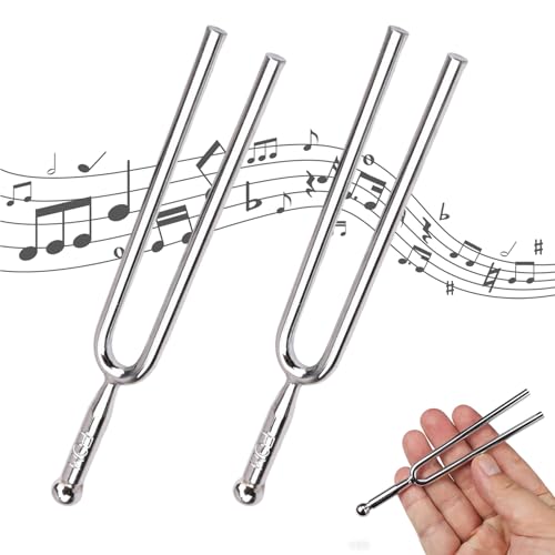 Diapason Musical, Afinador de Guitarra, Diapasón A440 Hz, Afinador Ukelele, Diapasones de Acero Inoxidable, Herramienta de Tono, Horquilla de Afinación de Violín para Instrumentos Musicales ﻿