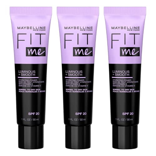 3 x Maybelline Fit Me Luminous and Smooth Primer SPF 20 - Normal to Dry Skin
