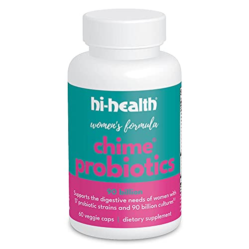 Hi-Health Chime Probiotic for Women, 90 Billion with Prebiotic, Guaranteed Potency, 17 Strains, 60 Capsules