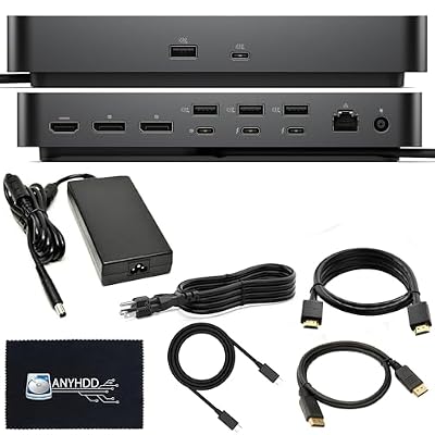 Dell SD25TB4 Pro Thunderbolt 4 Smart Dock - Supports 8k Display, 3 Years Warranty with 180W Adapter, HDMI, DisplayPort, Thunderbolt Cable, Cloth - USB C Docking Station Hub with Accessories