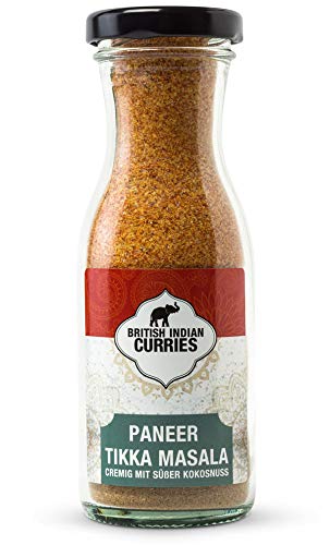 British Indian Curries - Paneer Tikka Masala nach britisch-indischer Art mit Kurkuma (Curcuma), [49g...