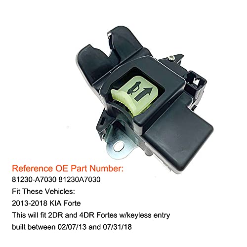 Image of Tailgate Latch Lock Actuator Motor Trunk Rear Door Lock Latch Assembly for 2013-2018 KIA Forte 2DR 4DR Replace 81230-A7030 81230A7030
