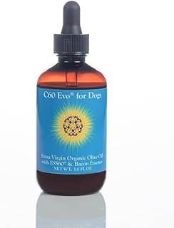 Dog Supplement, Pure ESS60 in Extra Virgin Olive Oil for Dogs, All-in-One Dog Immune Supplement, Dog Joint and Energy Support, Infused with Natural Bacon Essence, 3 oz - C60 Evo