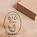 Produktbild Stempel Frische Bio Eier - Motivstempel Huhn ca. 28 x 38 mm