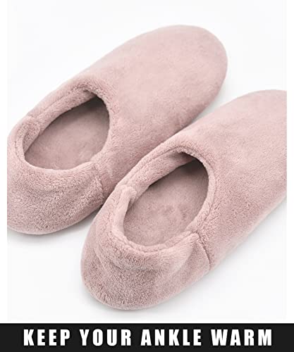 Image of Keyela Unisex Gripper Slipper Socks, Fleece Lined Winter House Slippers | Plush fuzzy warm indoor winter footwear Universal winter sock slippers fit men and women