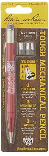 Rite in the Rain All-Weather Mechanical Pencil, Red Barrel, 1.1mm Red Lead (No. RD99)