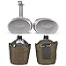 Goetland Stainless Steel WWII US Army Canteen Water Bottle Military Canteen Kit 1QT with 0.5QT Cup Nylon Pouch G.I.