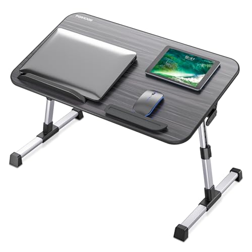 Laptop Bed Tray Table, Nearpow (Larger Size) Adjustable Laptop Bed Stand, Portable Standing Table with Foldable Legs, Foldable Lap Tablet Table for Sofa Couch Floor - Large Size
